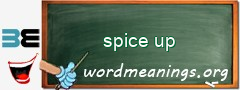 WordMeaning blackboard for spice up